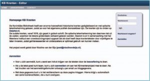 achterkant van de editor voor kranten digitaliseren