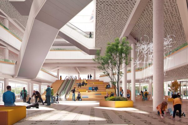 G04 - Rotterdam Central Library - The City Plaza with wooden staircase - Image by Proloog