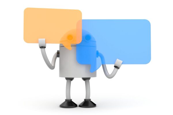 Robot,With,Speech,Bubbles