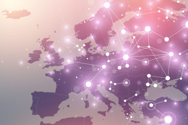Geometric,Graphic,Background,Communication,With,Europe,Map.,Big,Data,Complex